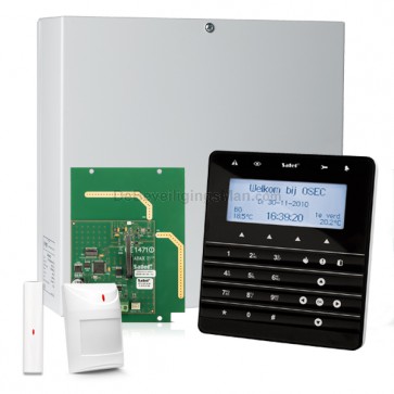 InteGra 32 RF Pack met Zwart KSG Soft Touch LCD Bediendeel, RF Module, Draadloos Magneetcontact en Bewegingsmelder