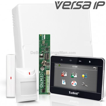 VERSA IP RF Pack met Zwart Touchscreen,  incl. RF Module, Draadloos Magneetcontact en Bewegingsmelder
