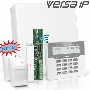 VERSA IP RF Pack met Wit Draadloos LCD, incl. RF Module, Draadloos Magneetcontact en 2x Bewegingsmelder