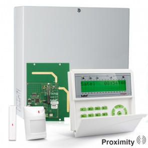 InteGra 32 RF Pack met Groen PROX LCD Bediendeel, RF Module, Draadloos Magneetcontact en Bewegingsmelder