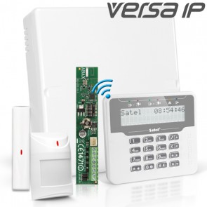 VERSA IP RF Pack met Wit Draadloos LCD, incl. RF Module, Draadloos Magneetcontact en Bewegingsmelder