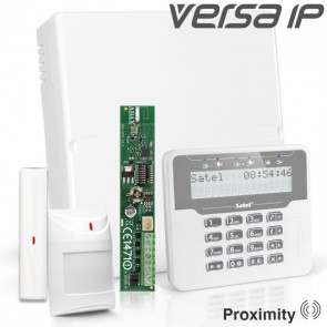 VERSA IP RF Pack met Wit Proximity LCD, incl. RF Module, Draadloos Magneetcontact en Bewegingsmelder